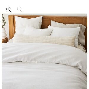 West Elm European Flax Linen Duvet cover only- Queen